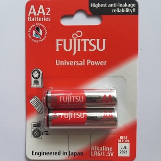 Pin aa fujitsu alkaline vỉ 2 viên loại tốt lr06/2b