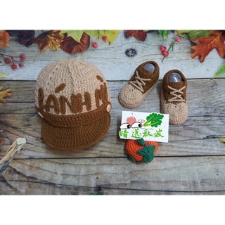 Mũ handmade khắc tên bé