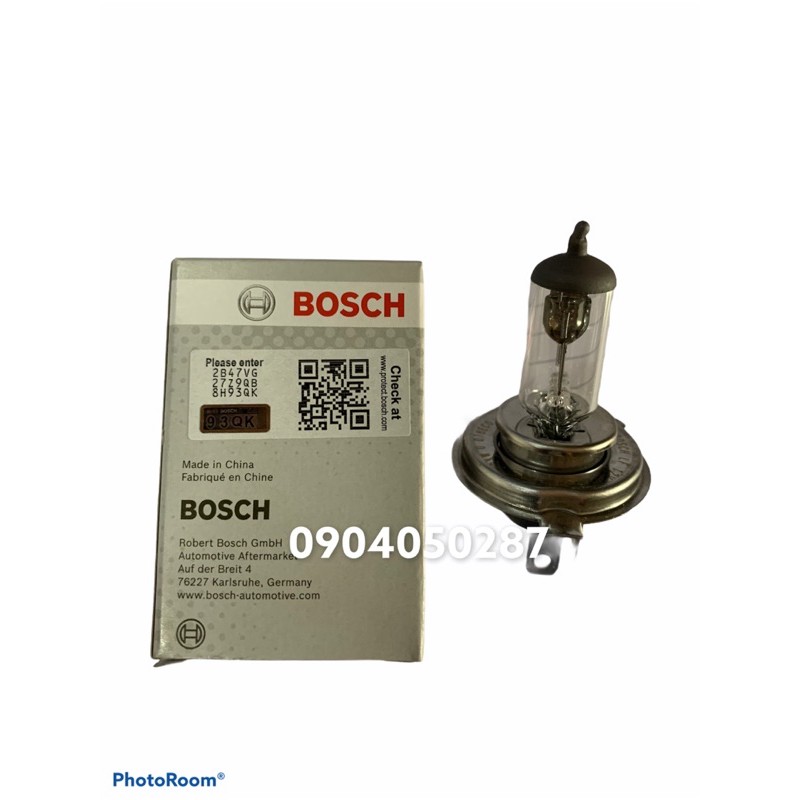 Bóng đèn H4 Bosch 12V 60/55W ánh sáng vàng tiêu chuẩn