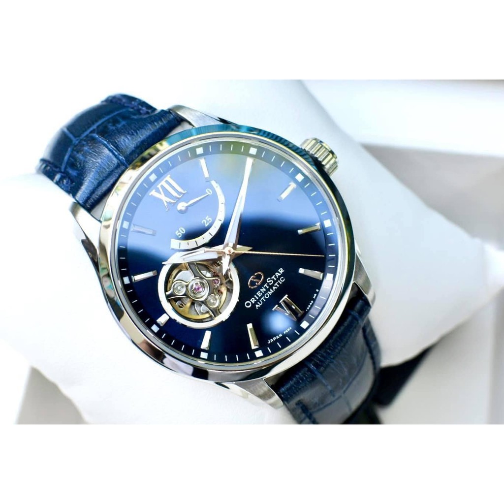 Đồng hồ nam Orient Star Open heart Blue Dial RE-AT0006L00B