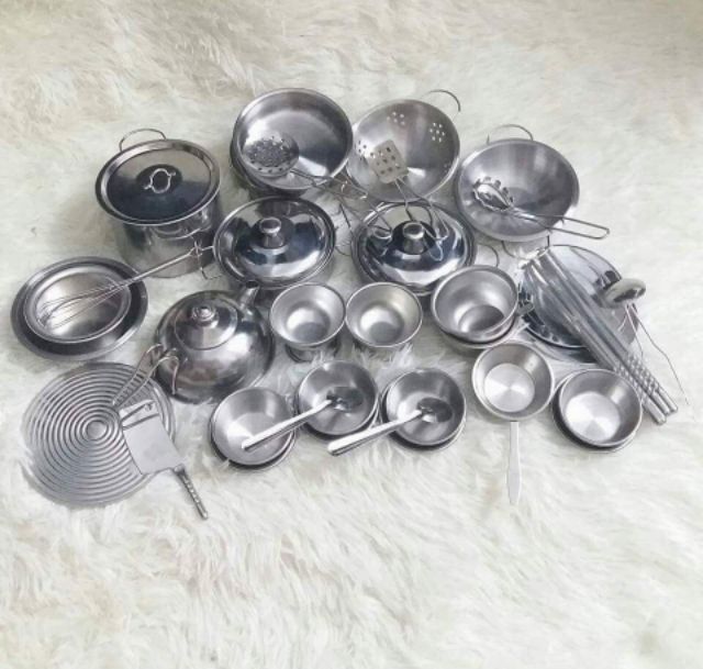 Bộ đồ chơi nấu ăn inox 40 chi tiết