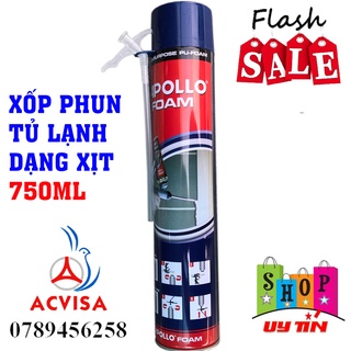 Xốp Phun Tủ Lạnh Dạng Xịt Apollo 750ml loại to