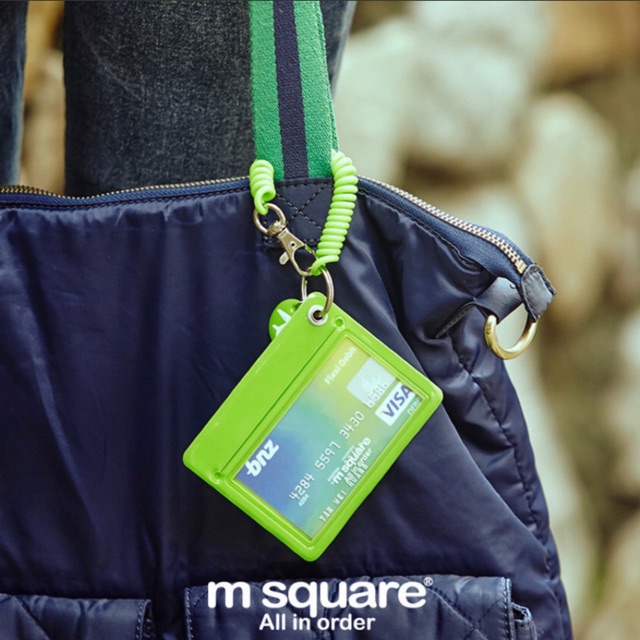 Set Ví đựng thẻ + dây chống trộm Msquare  Smart Card holder.