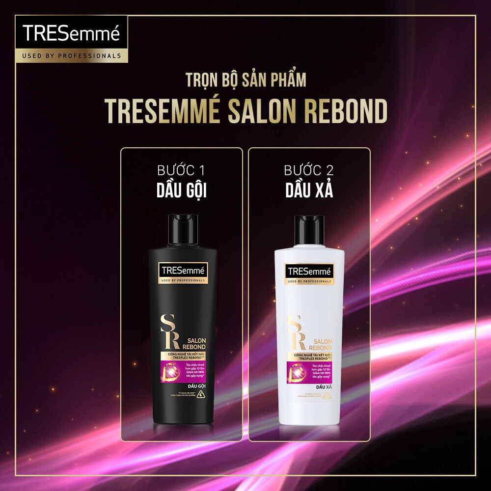 Combo Dầu gội - Dầu xả TRESEMME Total Salon Repair 650g/340g