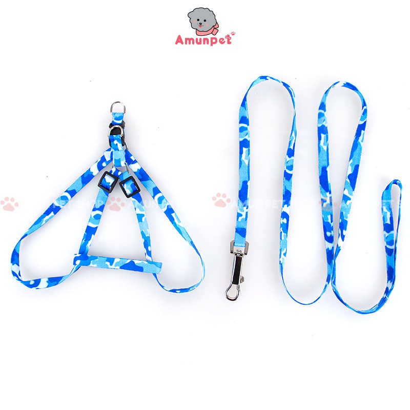 Dây Dắt Chó Mèo Đi Dạo Dễ Thương Mẫu Dây Dắt Dạng Yếm Cho Thú Cưng Giá Rẻ Amun Pet