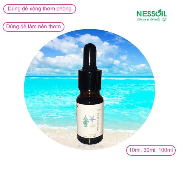 Tinh dầu nước hoa xông thơm phòng hương Biển 10ml dùng với máy khuếch tán &amp; đèn xông tinh dầu, làm nến thơm