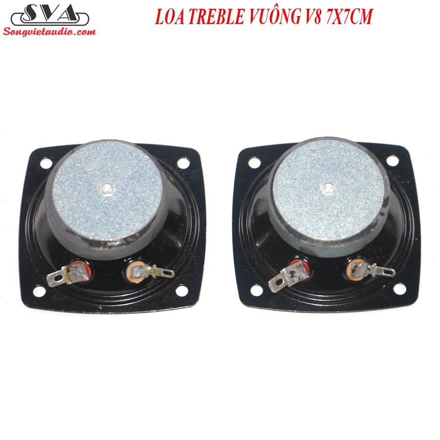 Củ LOA TREBLE vuông V8 7X7 cm, tặng kèm tụ - CẶP