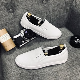 Slip on nam LEYO - Giày lười nam 2020 - Da polyester - Đế Kép - Mã SP S4