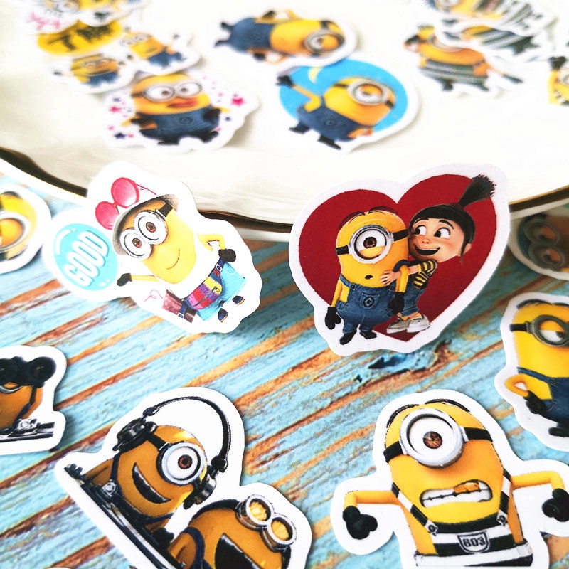 ❀ Despicable Me - Minions Diary Manual Stickers ❀ 36Pcs/Set DIY Scrapbooks Decor Stickers