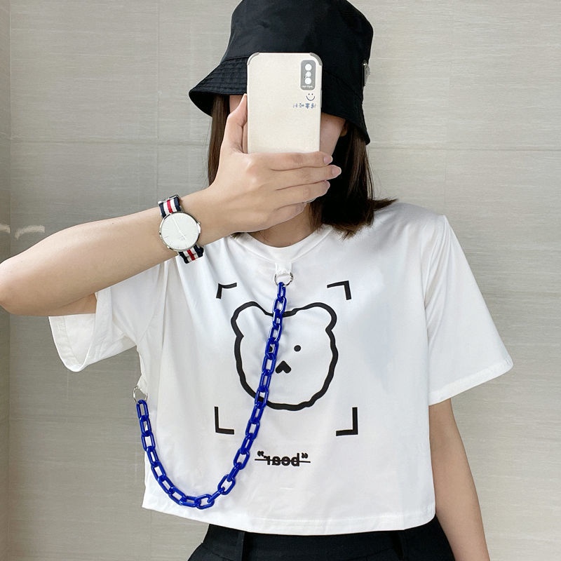 Áo Thun Croptop Tay Ngắn Thời Trang Mùa Hè Dành Cho Nữ 2022