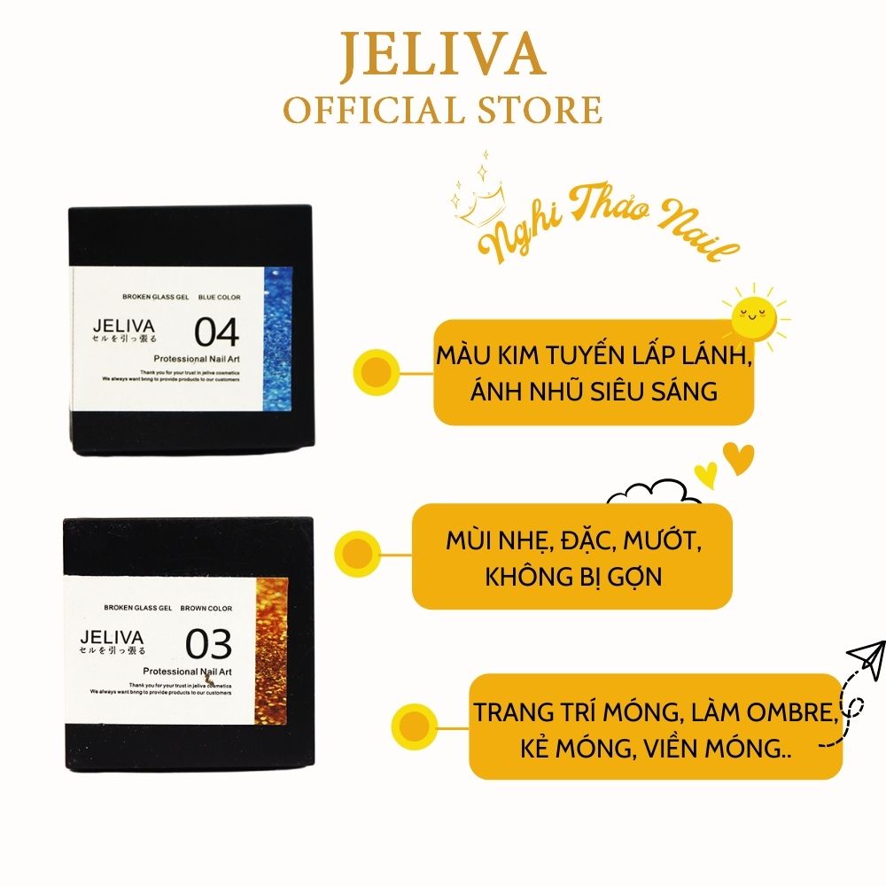Gel nhũ flash siêu sáng JELIVA 2g