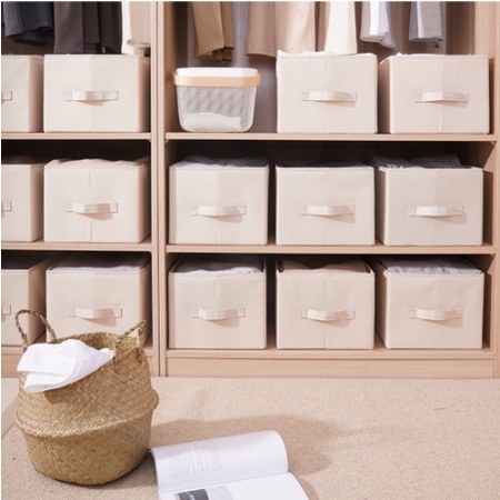 Hộp vải đựng quần áo, đồ lót 7 ngăn không nắp, gấp gọn. Khay chia ngăn sắp xếp đồ như quần jean, áo thun, đồ lót