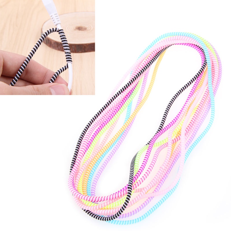 Set 10 dây xoắn quấn bảo vệ dây cáp sạc điện thoại