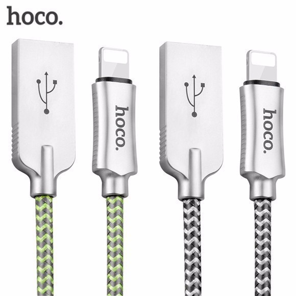 CÁP HOCO U10 Bọc Dù,Đầy Pin Tự Ngắt, dài 1,2M - Chính Hãng