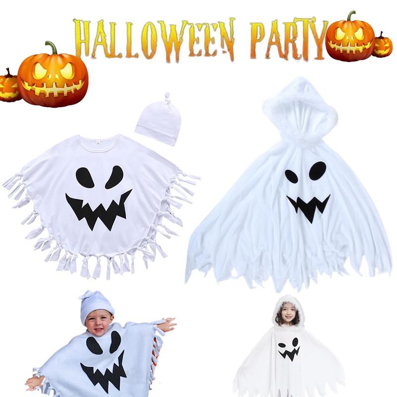 Kids Ghost Cloak Cape Cosplay Costumes Toddlers Outfit Party Role Play Halloween gift