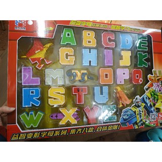 Bộ 26 chữ cái biến hình lắp ghép robot