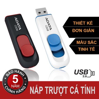 USB 2.0 16Gb ADATA C008 (Đen phối đỏ)