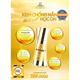 Chống nắng nọc ong X3 collagen đông anh 50 gan