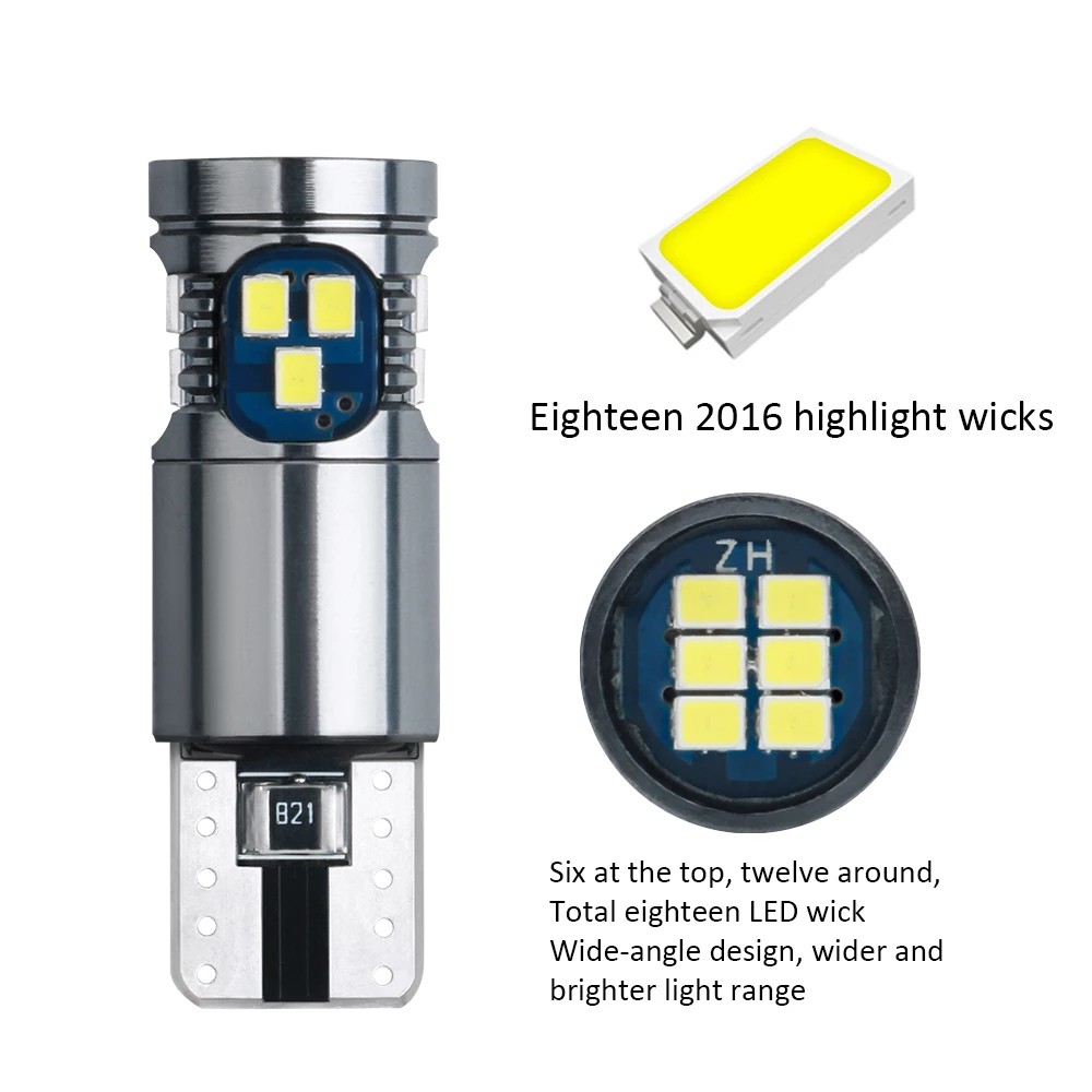 Bóng Đèn Led Chất Lượng Cao T10 W5W 2016 18smd Chuyên Dụng Cho Xe Hơi
