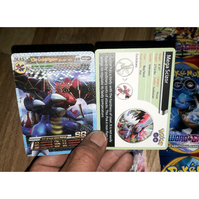 Sét 72 thẻ bài Pokemon_Sword và Shield bằng giấy bóng óng ánh