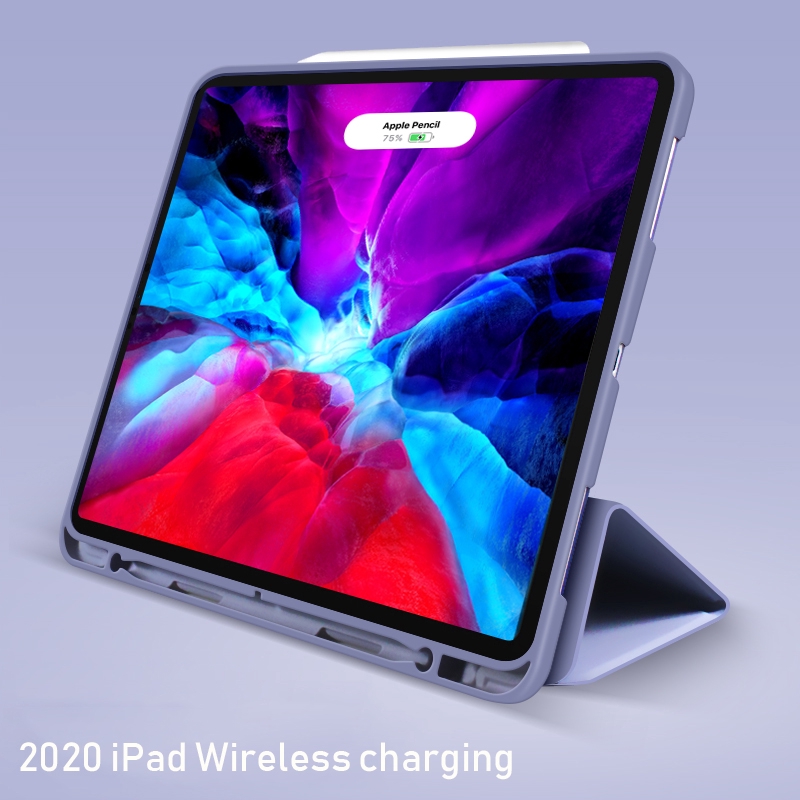 Bao da máy tính bảng có ngăn đựng bút Apple hỗ trợ sạc không dây cho iPad pro 12.9 11 2020 mini 5 iPad 10.2 2019 | BigBuy360 - bigbuy360.vn