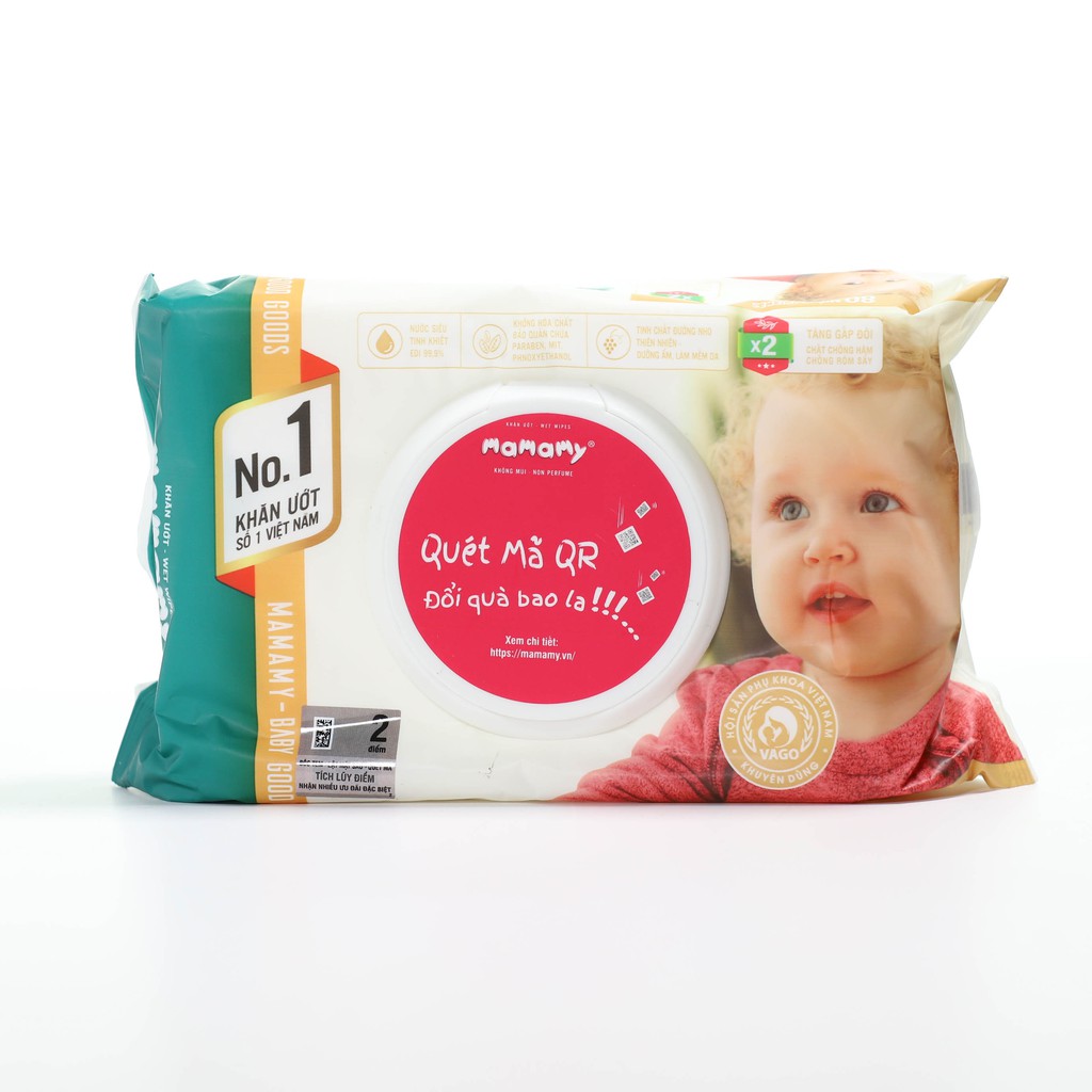 Khăn Ướt Mamamy 100 Tờ Có Nắp