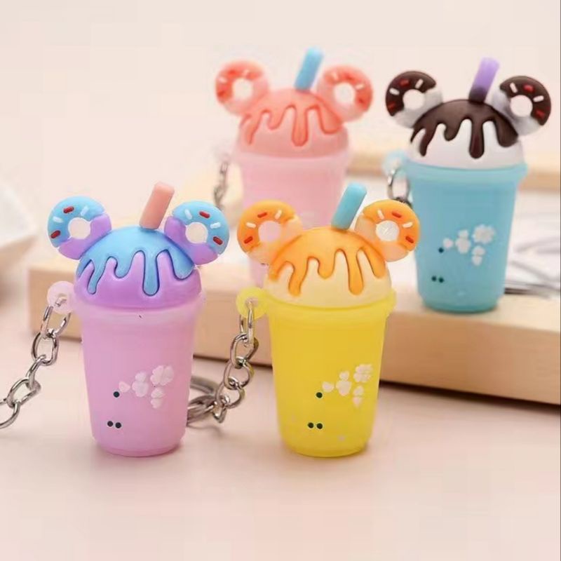Móc Khóa Mô Hình Ly Trà Sữa Treo Balo Dễ Thương
