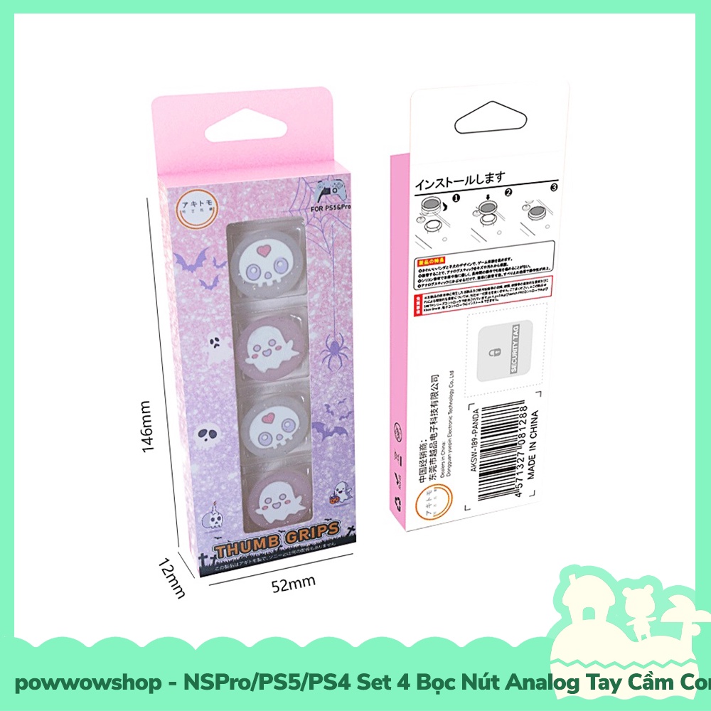 [Sẵn VN - Hỏa Tốc] NSPro/PS4/PS5 Set 4 Bọc Nút Cần Xoay Analog Cho Tay Cầm Controller Ghost &amp; Bones