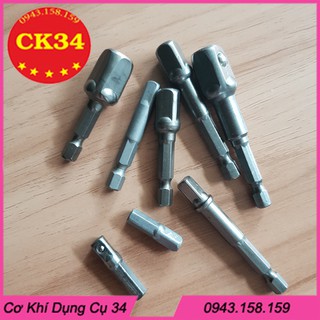 Bộ 8 đầu chuyển vặn khẩu cho khoan