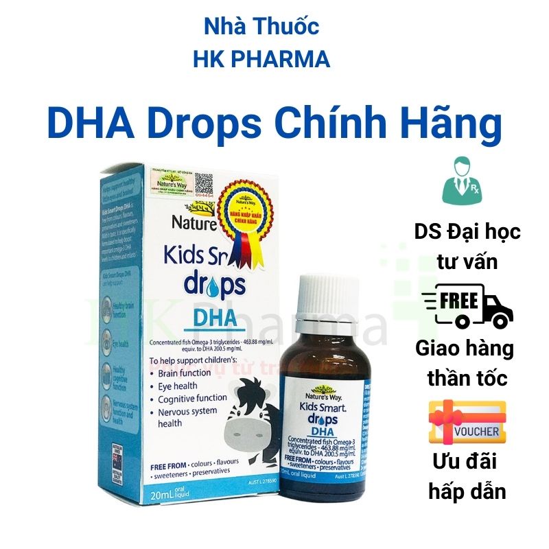 DHA Cho Trẻ Sơ Sinh Kids Smart Drops DHA 20 ml