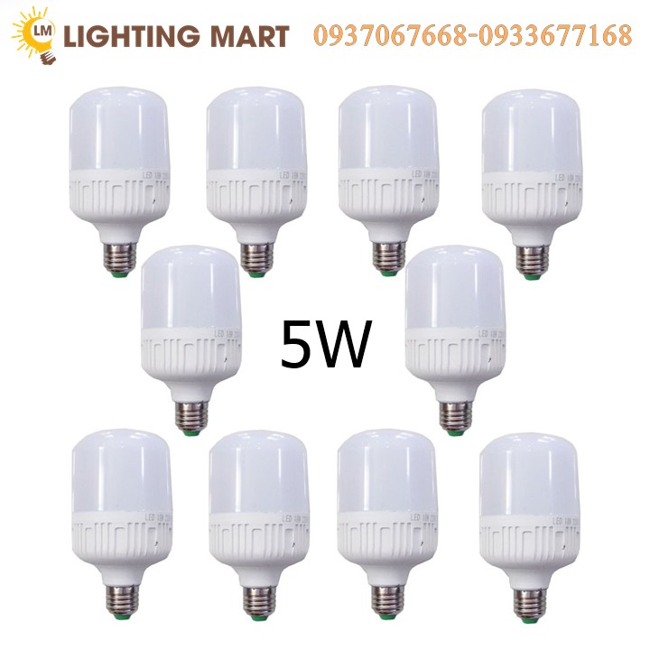 COMBO 10 ĐÈN LED BÚP 5W GIA TỐT - ĐÈN LED BÚP TIẾT KIỆM ĐIỆN
