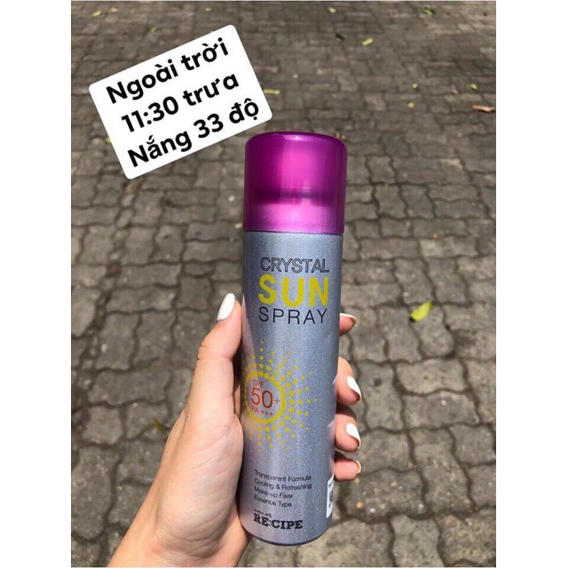 xịt chống nắng giá rẻ/Freeship từ 150k/ Xịt chống nắng Crystal Sun Spray