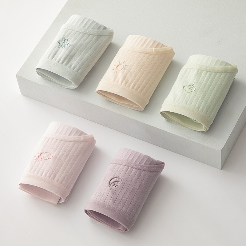 Quần Lót Lưng Vừa Thoáng Khí Màu Sắc Đơn Giản Cho Nữ