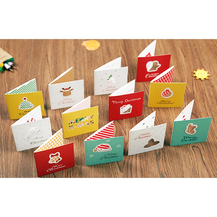 Thiệp Giáng Sinh 3 Lớp Xmas Card dành cho dịp Noel S811 Làm từ Giấy dày cao cấp Đa dạng mẫu mã Size 8.5x8.5cm