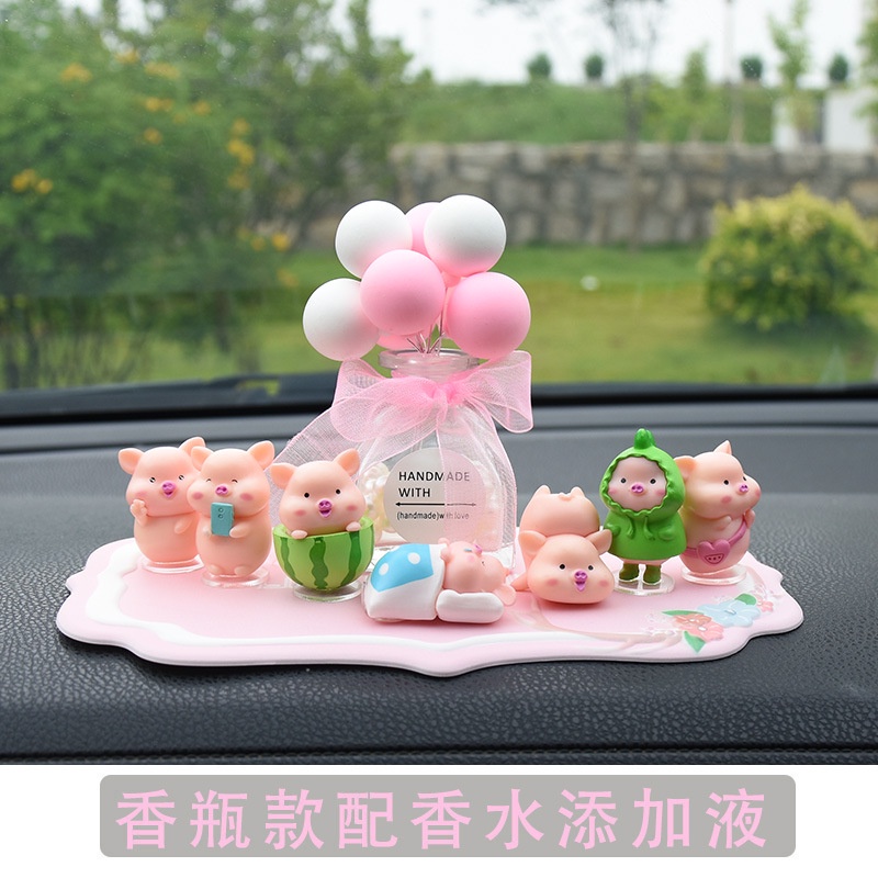 Đồ Trang Trí Ô Tô Bàn Làm Việc Decor Phòng Ngủ Bàn Học Set 7 Chú Heo Con Cực Xinh - Phụ Kiện Xe Hơi Hitechlife Cao Cấp