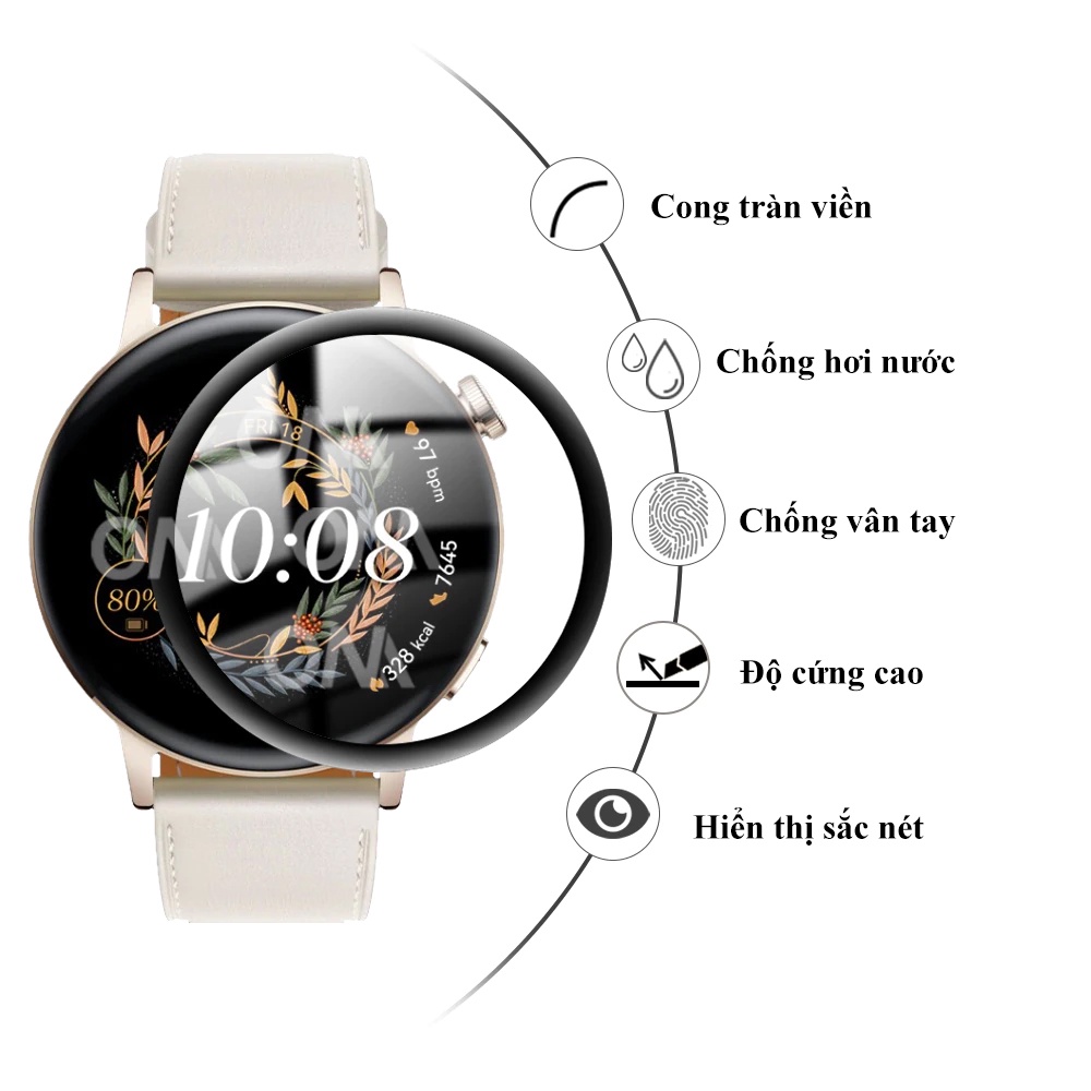 [HUAWEI GT 3] Kính cường lực bảo vệ màn hình Huawei Watch GT3