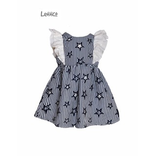 Váy thô thêu xanh Lennco siêu đẹp cho bé gái(10-15kg)