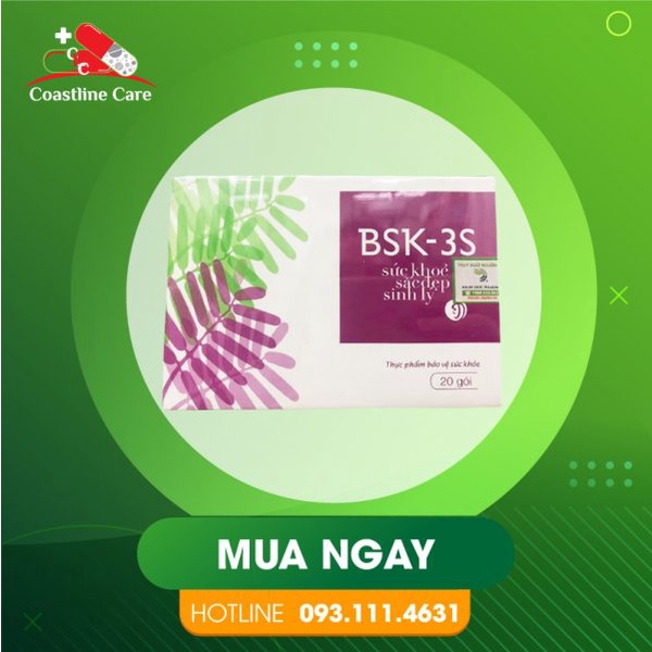 BSK-3S Viên Uống Hỗ Trợ Sắc Đẹp, Tăng Cường Sức Đề Kháng, Cải Thiện Sinh Lý hộp 20 gói - Coastlineca