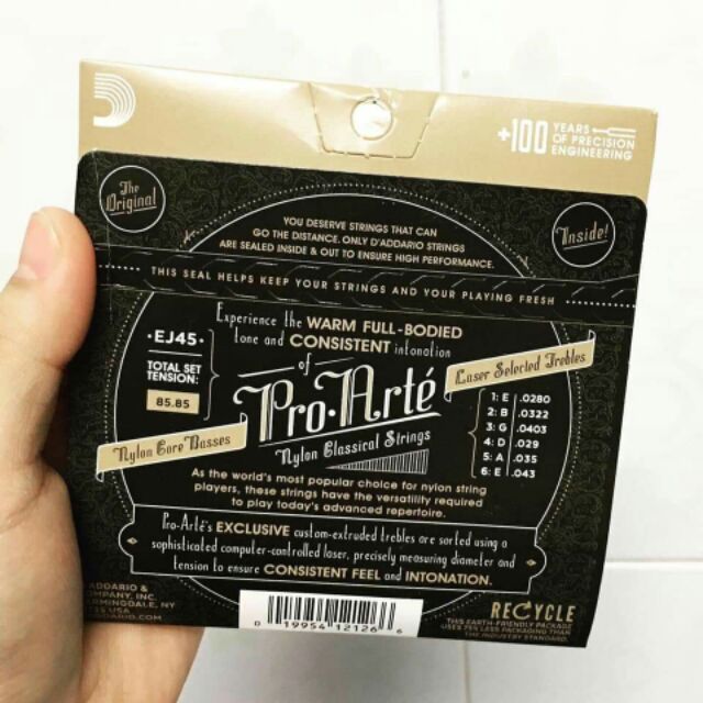 Dây đàn classic D'Addario Ej45 size 11