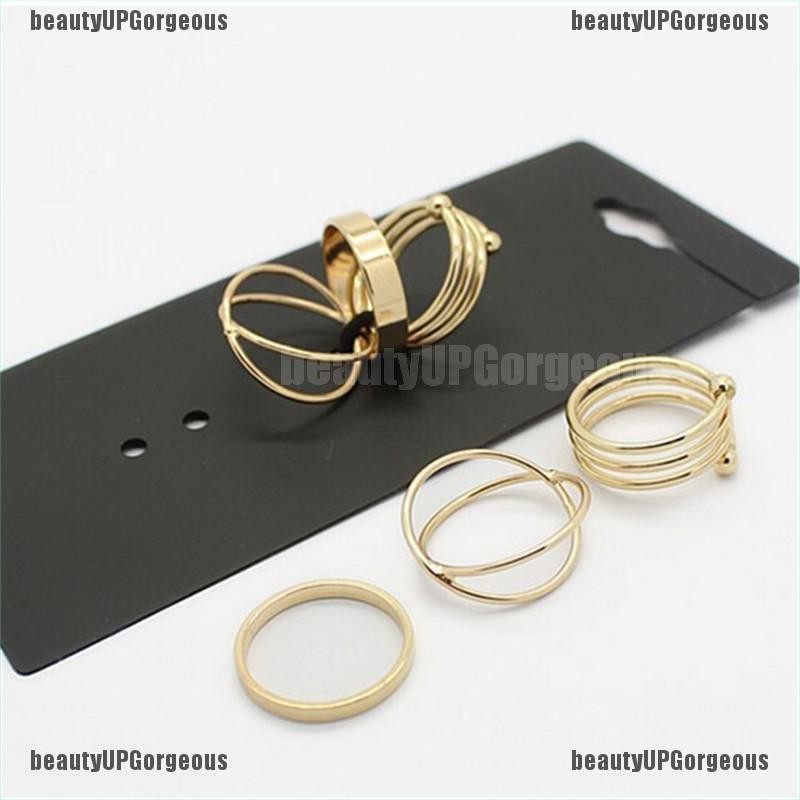 Bộ 6 nhẫn hợp kim phong cách Punk độc đáo thời trang mới cho nữ