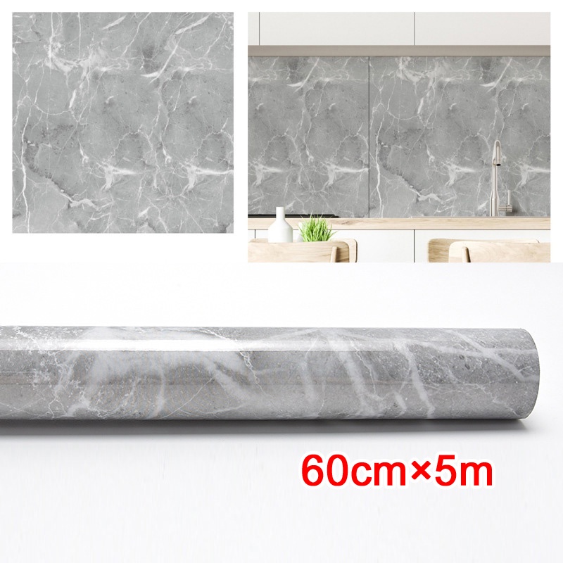 Decal dán tường/ dán bếp vân đá hoa văn (60cm×5m/cuộn)