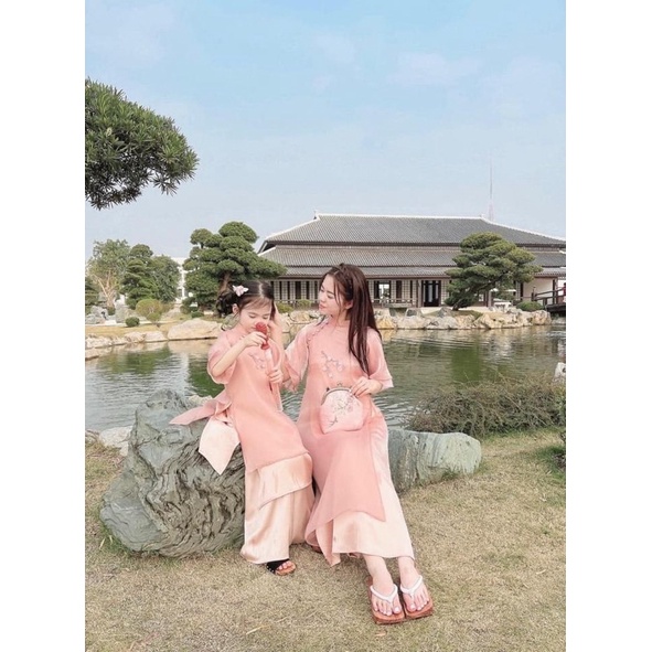 Sét áo dài mẹ và bé xinh duyên dáng MinhAnhFashion