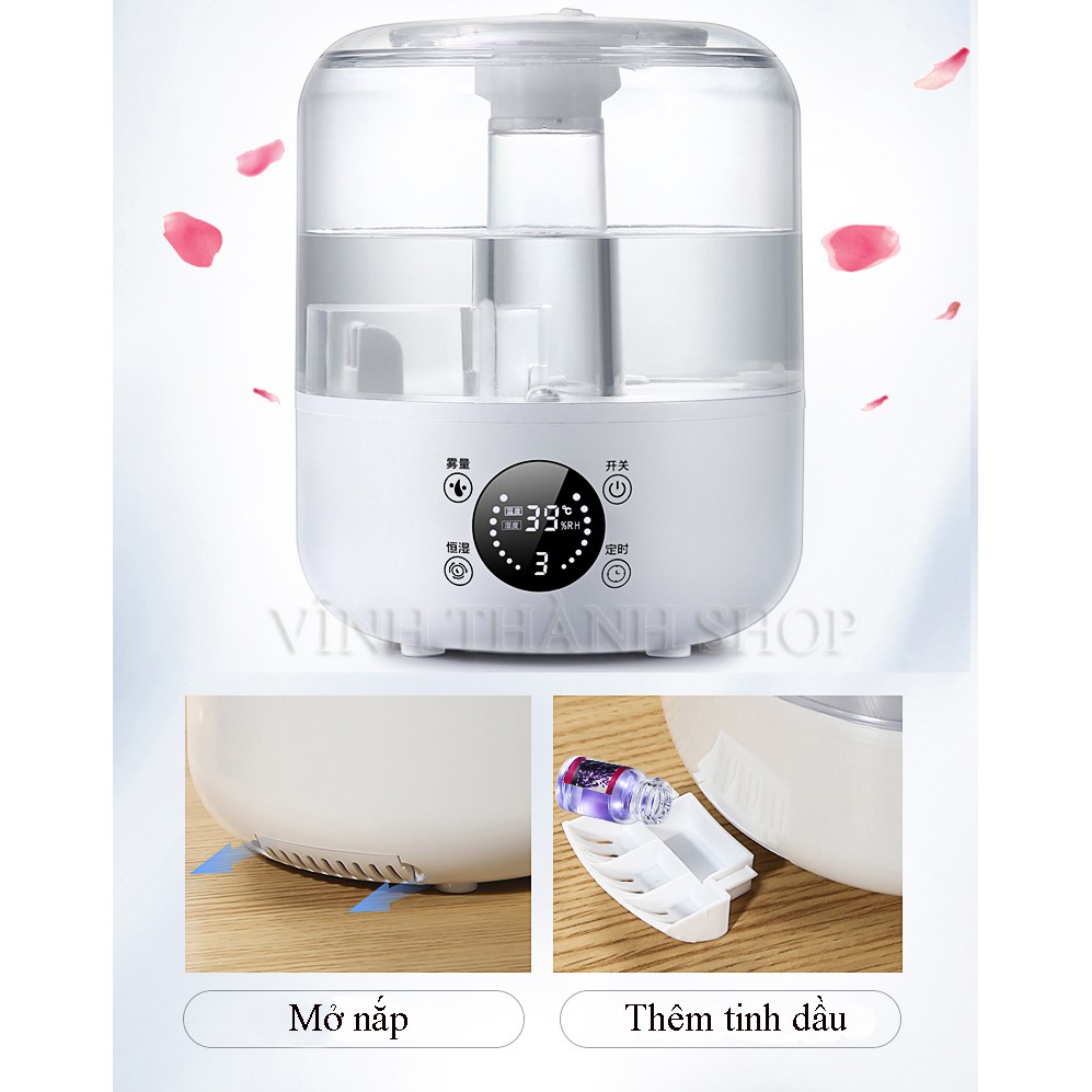 MÁY PHUN SƯƠNG KHUẾCH TÁN TINH DẦU TẠO ẨM KHÔNG KHÍ CÓ ĐIỀU KHIỂN HÀNG CAO CẤP