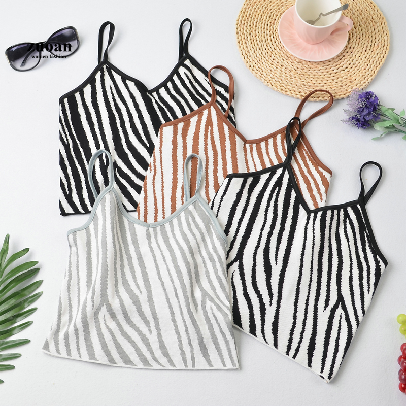 SUXI Áo Yếm Dệt Kim Hoạ Tiết Ngựa Vằn Cho Nữ