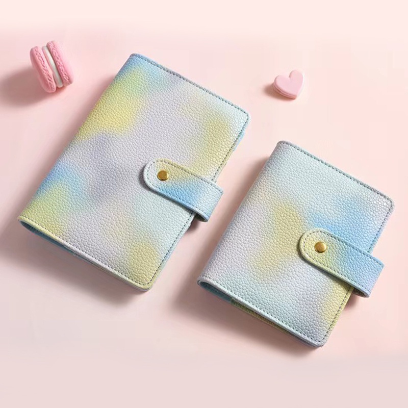 Bao Da Máy Tính Bảng PU Tích Hợp 6 Vòng Nhẫn Màu Gradient Cho Nhà / Văn Phòng Schoo