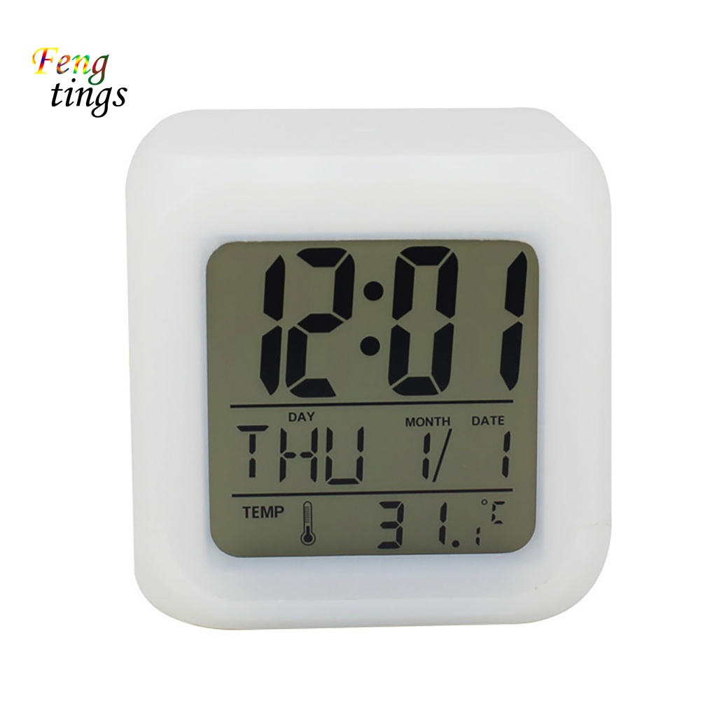 Đồng Hồ LED Điện Tử Chống Sốc Thay Đổi Màu Sắc Có Đèn LED Dành Cho Văn Phòng