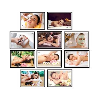 Bộ 10 tấm decal/tấm cứng spa dán tường hoặc kính như hình_20cm x 30cm mỗi tấm