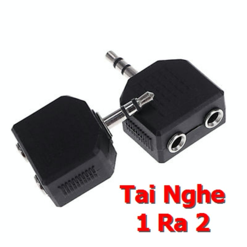 Cổng Chia Tai Nghe / Loa Chân Tròn 3.5 1 ra 2 Nhỏ Gọn Hàng Xịn