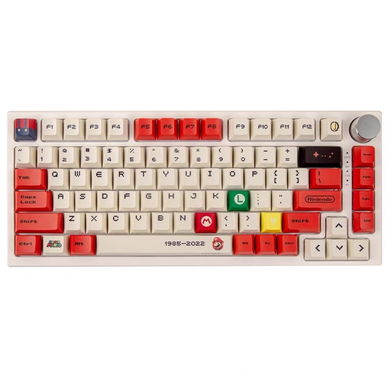 Set Keycap Thick Cherry Mario Đỏ 119 Phím PBT Dye_Sub