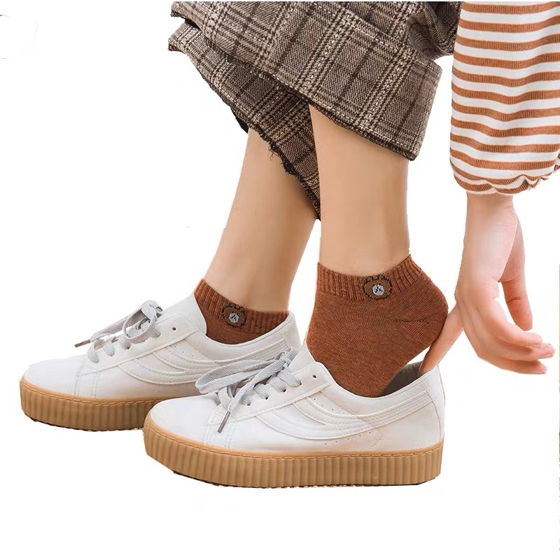 Vớ thuyền cotton mềm vô hình xinh xắn cho bạn gái